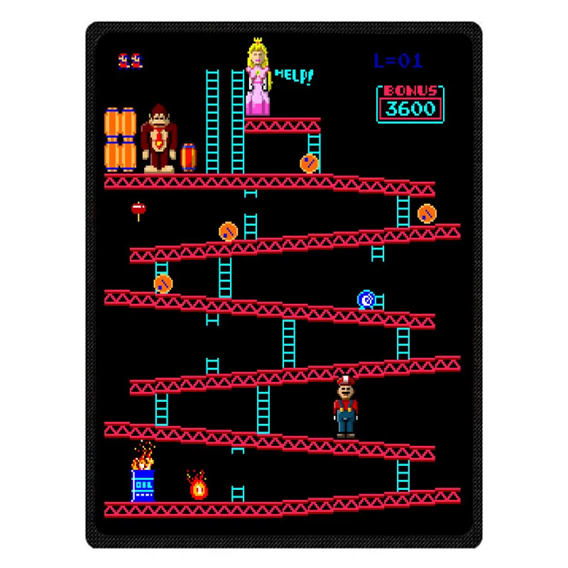 2 Модные Donkey Kong узор лето кондиционер Одеяло s нежно-коралловый флис бросить Одеяло зима постельные принадлежности - Цвет: 2