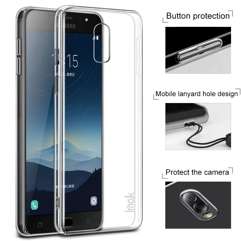 Для Samsung Galaxy C8 чехол IMAK износостойкие II Pro прозрачный Кристалл Жесткий телефона