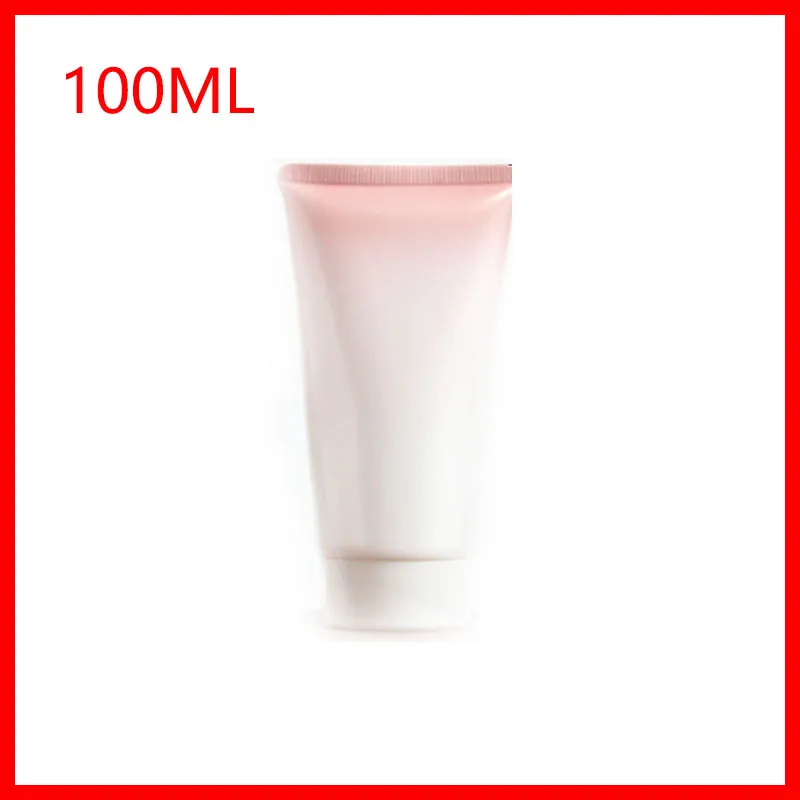 100 мл пустая мягкая туба бутылка с белым колпачком градиентный красный