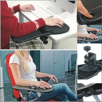 arm care mouse pad rotation computer desktop laptop mouse tray elbow pad wrist rest plate support install on desk and chair