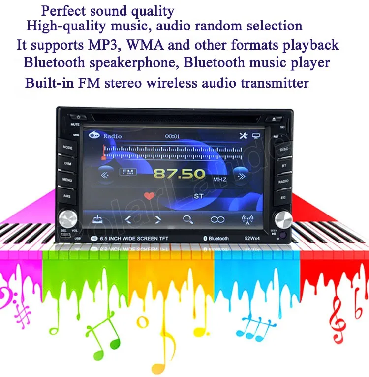 6 5 дюймовый 2 Din автомобильный DVD MP5 MP4 стерео плеер AM FM 7 языков Bluetooth Радио HD