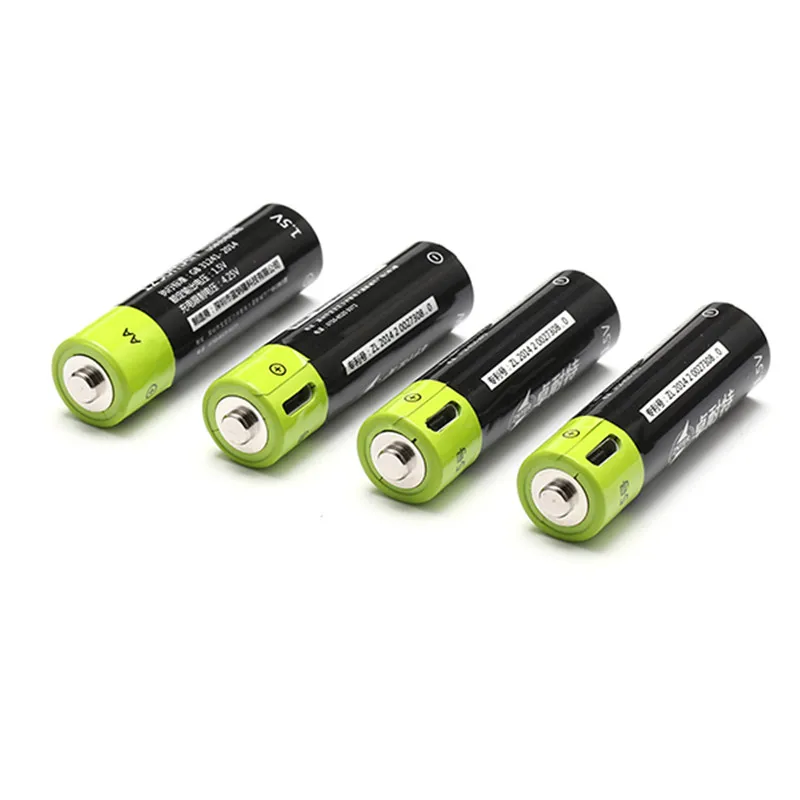 2 шт/4 шт ZNTER 1 5 V 1250mAh USB аккумуляторная батарея AA Li Po для моделей RC передатчик пульт