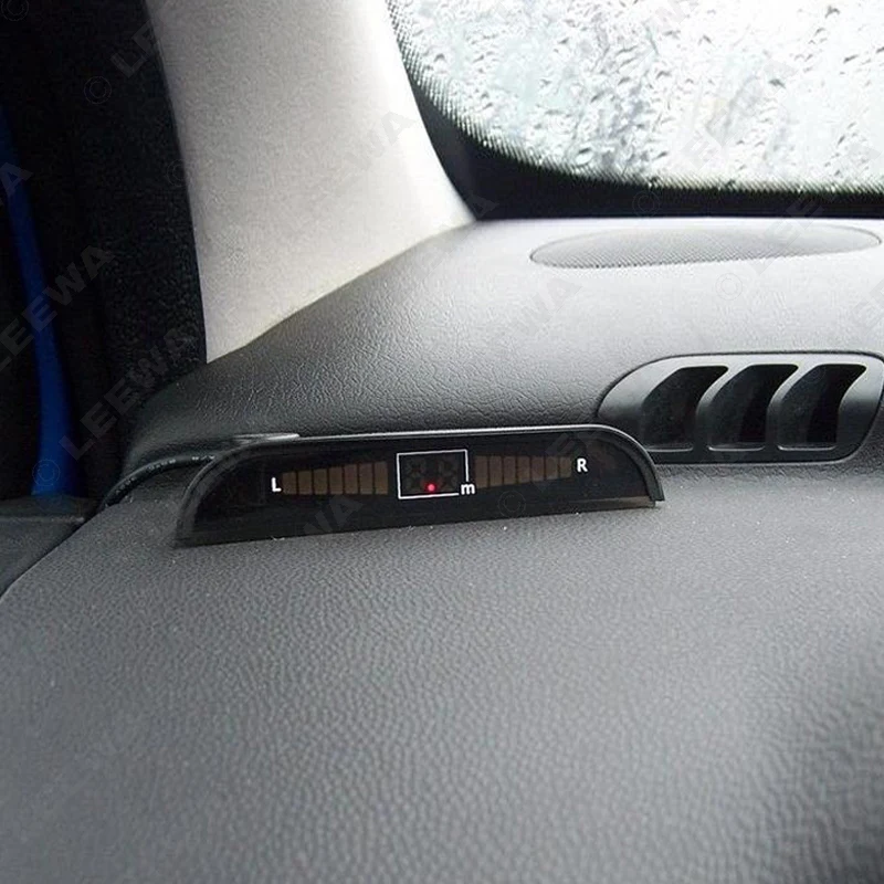 

LEEWA Car Front 2 Sensors Rear 2 Sensors Parking Sensor Reverse Aid Backup Radar System With LED Display #CA889