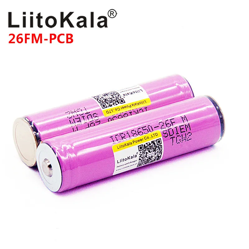 Светодиодный фонарь LiitoKala перезаряжаемый литий-ионный аккумулятор 18650 2600 мАч