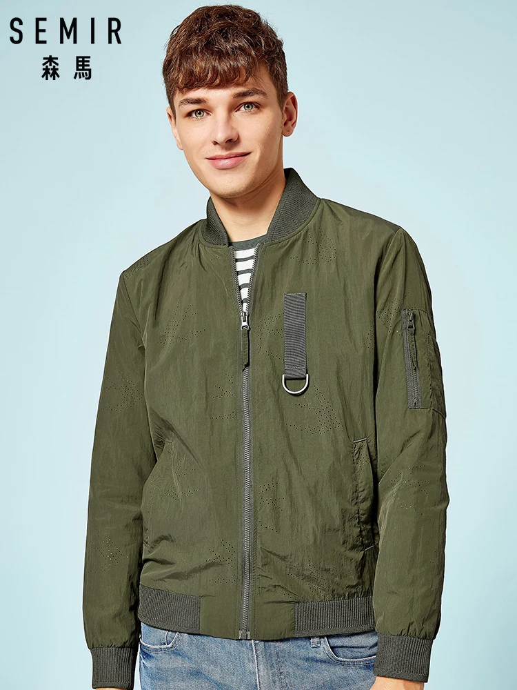 SEMIR Мужская ветровка мужская s куртка-бомбер с вкладкой на груди Slim Fit куртки