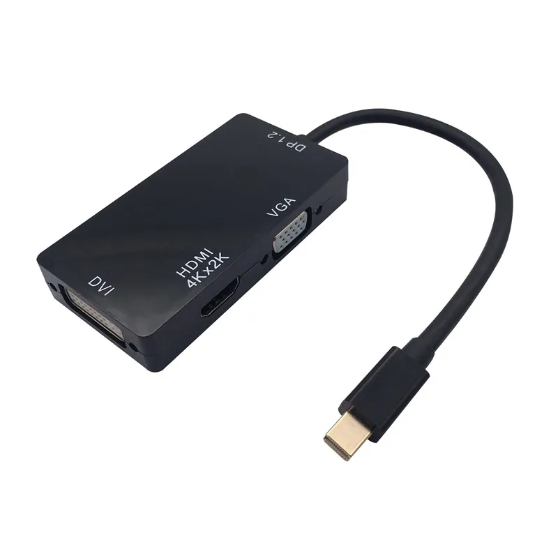 4k 3 в 1 Mini Display Port MINI DP Male To HDMI DVI VGA Женский адаптер конвертер кабель для Apple MacBook| |