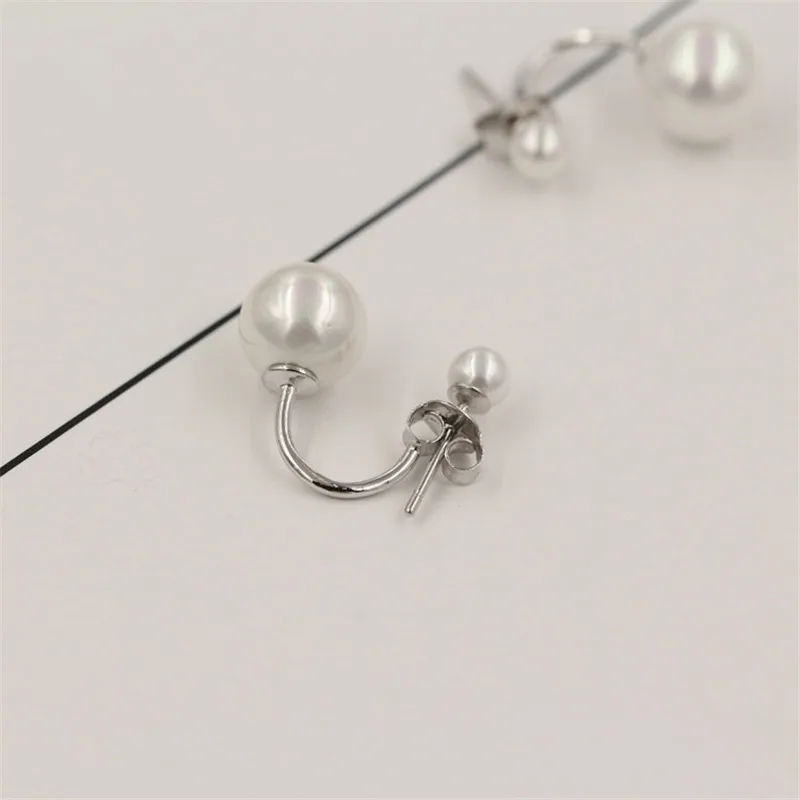 925 Sterling Silver Earrings Hot Style Fashion Pearl Ear Studs Personality 2 Kinds of Wear 8893 | Украшения и аксессуары