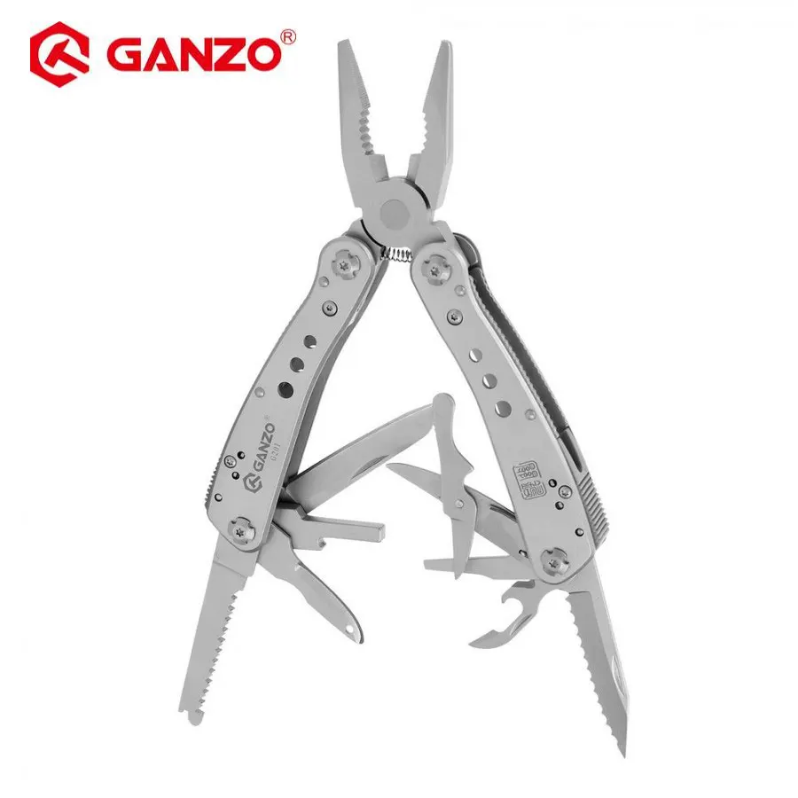 Ganzo-Juego de herramientas de mano G200 series G201, multialicates, 24 herramientas en una, Kit de destornilladores, cuchillo plegable portátil, alicates de acero inoxidable