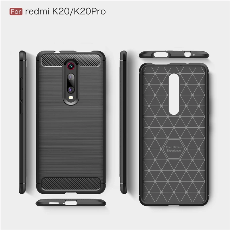 Чехол для Xiaomi Redmi K20 чехол Pro противоударный силиконовый бампер из углеродного