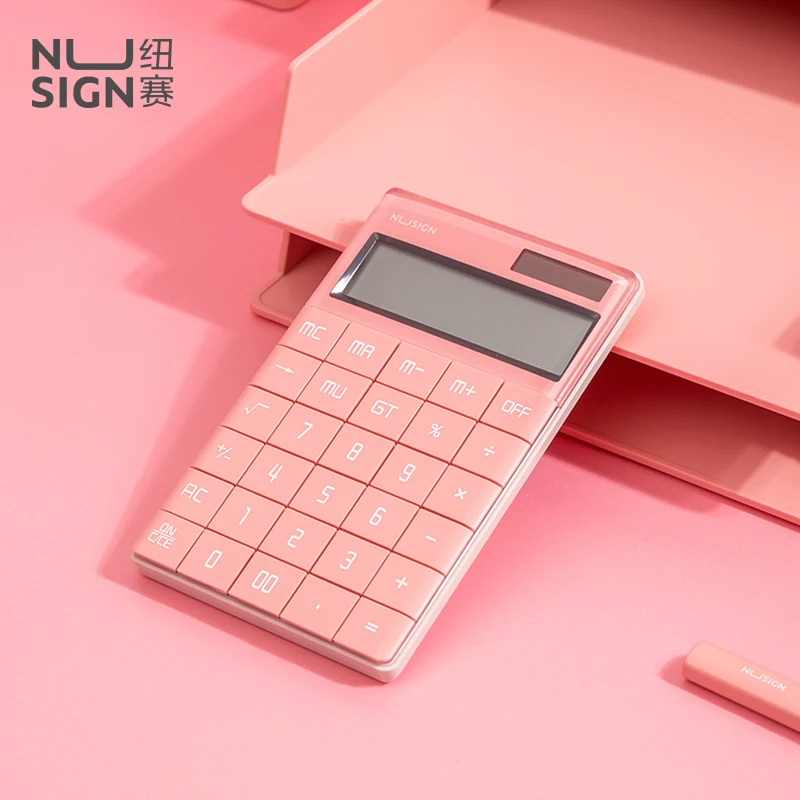 Стиль Deli NS041 Fanshion калькулятор для Бизнес, офиса и финансы 12 битов двойной источника питания 4 вида цветов дополнительно