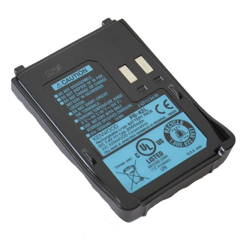 Новый PB 42L 2000 мАч DC 7 4 V ионно литиевая Батарея для РАДИОТЕЛЕФОНА Walkie Talkie “иди и TH F6
