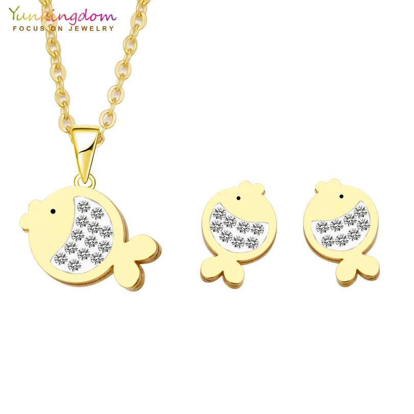 Ювелирный Комплект из колье и серёг нержавеющей стали|jewelry sets for women|stainless steel jewelry