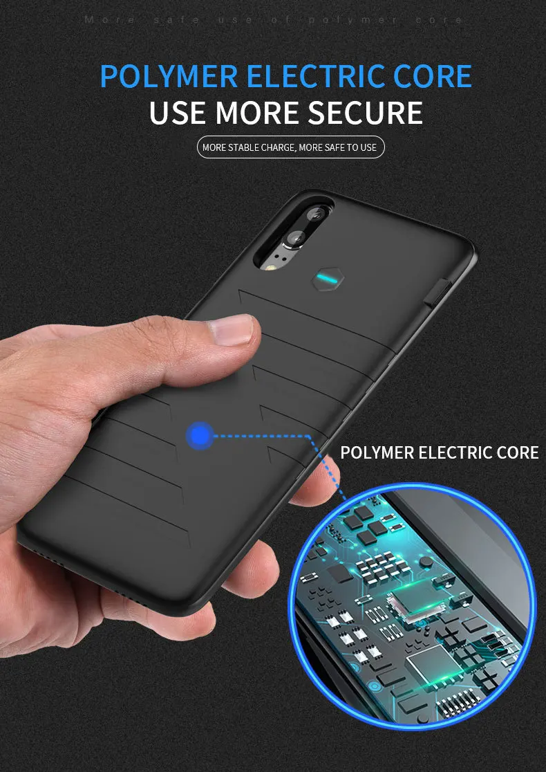 6800 мАч ультра тонкий внешний аккумулятор чехол для huawei P20 Pro портативный Быстрый аккумулятор зарядное устройство чехол для телефона для huawei P20
