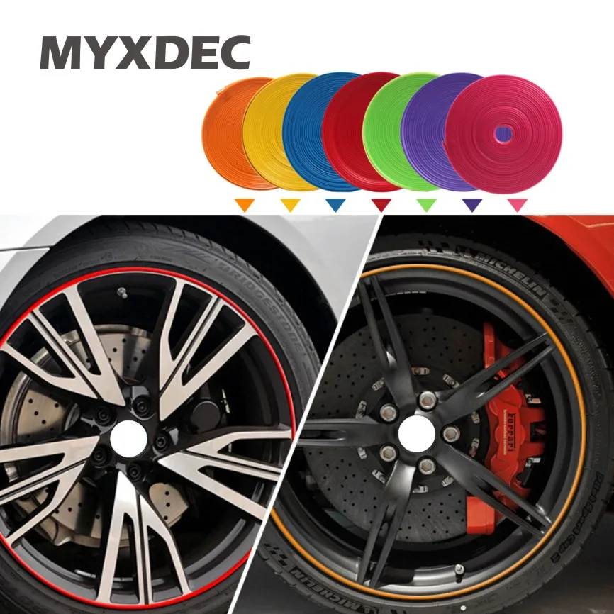 8m/Roll автомобильный обод ступицы наклейка протектор для Toyota VW Mazda Chevrolet Suzuki Ford Hyundai