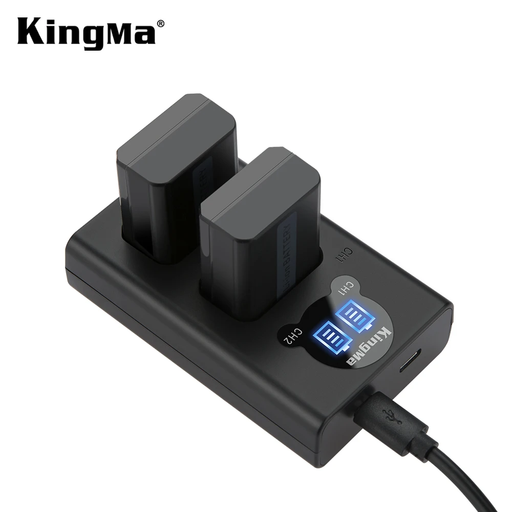 KingMa Smart LCD двойное зарядное устройство и NP FW50 для Sony A6300 A6500 NEX 3 5 6 7 A5100 7Rm2 5100 QX1 RX10M2 7S