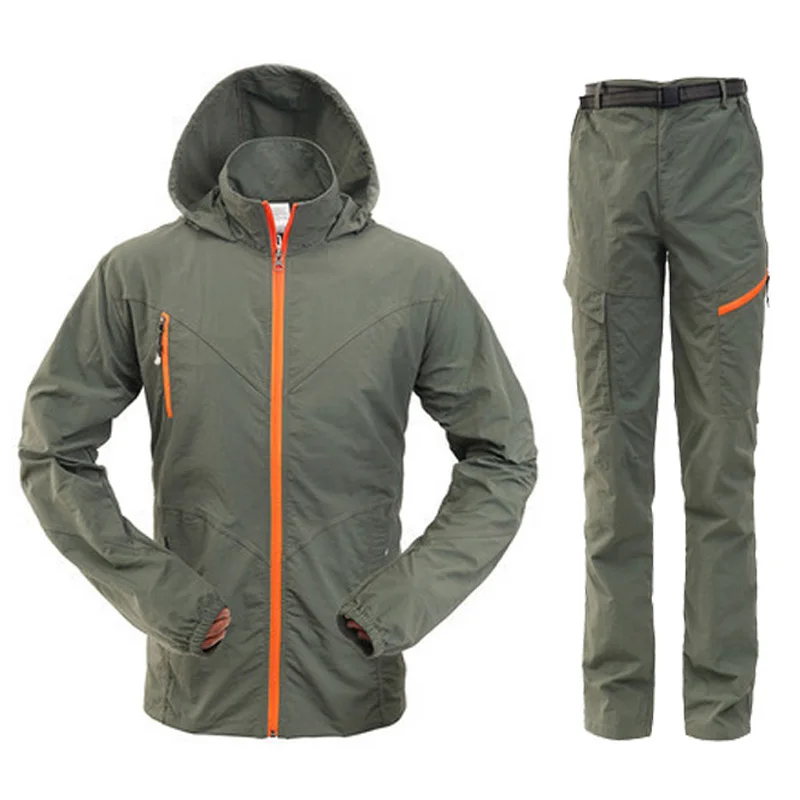 Новинка лета 2017 мужская и женская быстросохнущая дышащая куртка брюки