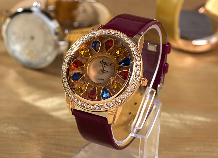 Женщины в алмаз gem кожа часы|watch surveillance|watches golfwatch klein |