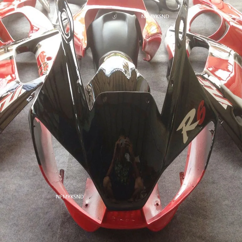 Крутой комплект обтекателей для YAMAHA YZFR6 98 99 00 01 02 YZF R6 1998 1999 2000 2002 ABS красный и черный