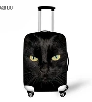 customized image pet cat dog luggage protective cover men women elastic suitcase travel case trolley dust rain bags accessories