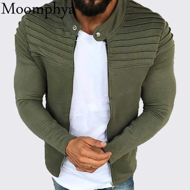 Moomphya полосатая плиссированная мужская куртка сим фасон хип хоп chaqueta hombre зимняя