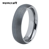 6mm brushed tungsten carbide rings for women simple designer jewelry wedding band domed comfort fit engagement ring
