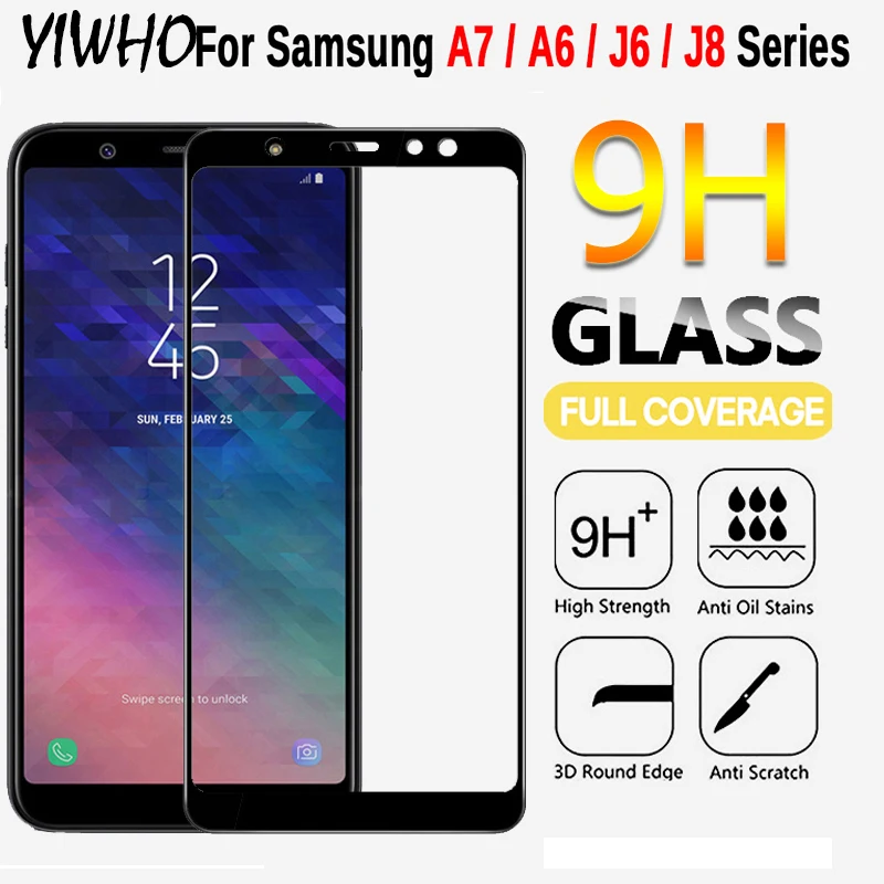 10 шт Для samsung Galaxy A6 A7 A9 A8 Plus A70 A50 A40 A30 A20 стекло Sumsung протектор экрана закаленное защитное стекло