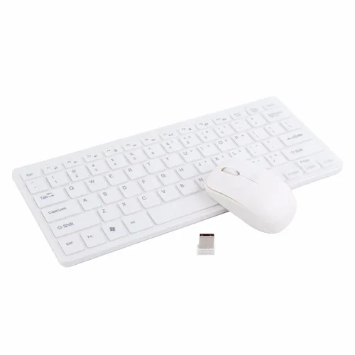 Белый Мини беспроводная клавиатура для Mac tv Box 2,4 ГГц клавиатура мышь мыши комбо ноутбук компьютер аксессуары для Android Windows - Цвет: Белый