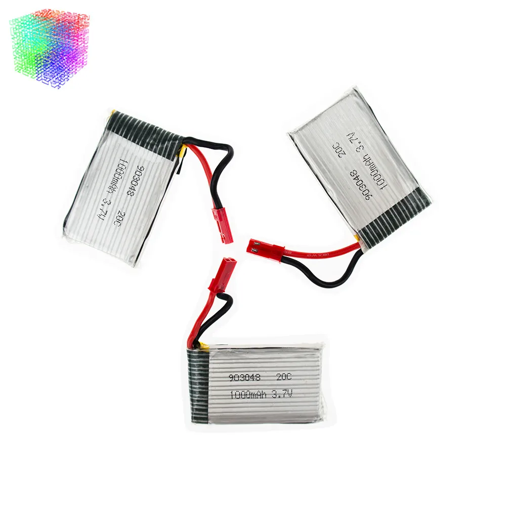 JJRC H11C lipo 3 7 v 1000 mah литий ионная аккумуляторная батарея аккумуляторы JST 6 шт. и
