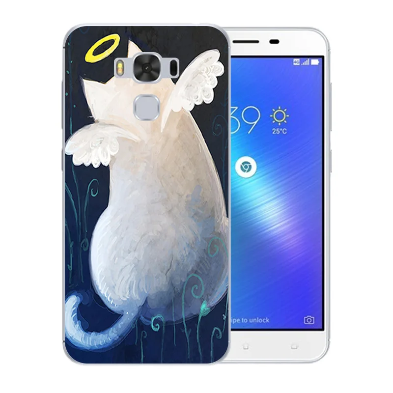 Мягкий силиконовый чехол для Asus Zenfone 3 MAX ZC553KL 5 дюймов телефона с рисунком кошки