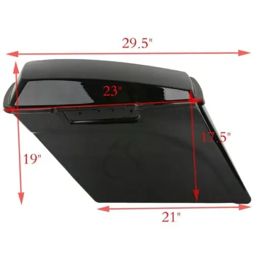 TCMT Vivid Black 5 &quotрастягивающиеся удлиненные жесткие седельные сумки для багажника