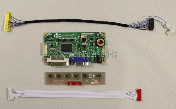 Плата контроллера ЖК дисплея DVI + VGA работает для панели 12 1 дюйма HSD121PHW1 1366*768|board