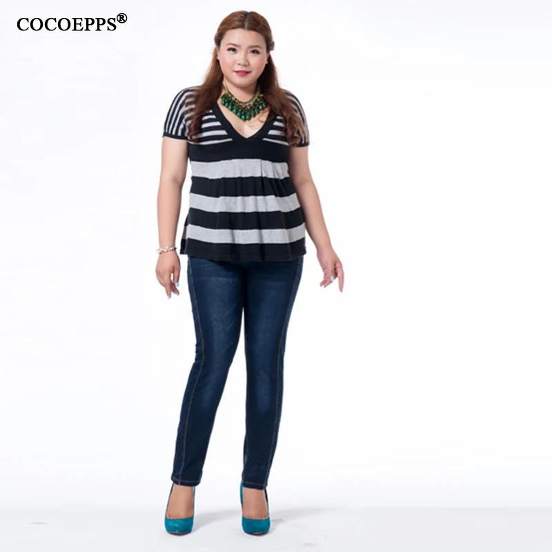 Джинсы для женщин джинсы с высокой талией эластичной резинкой размера плюс