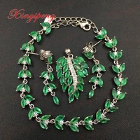 925 silver with 100 natural emerald suits female fine jewelry luxurious and beautiful