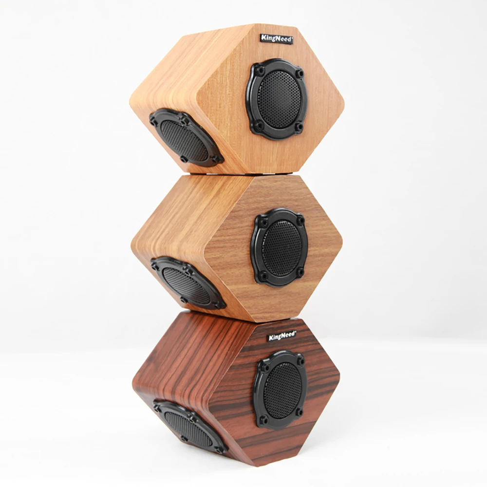 Двойной полный спектр Рог Ретро Беспроводной Bluetooth Динамик деревянный
