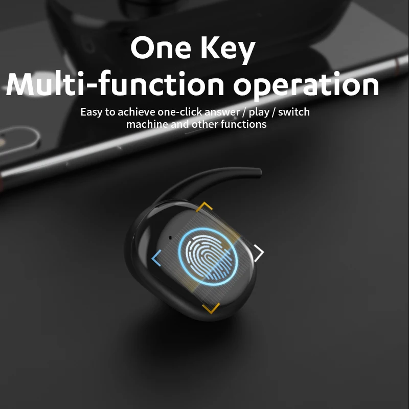 Touch Operate TWS Bluetooth Earphone V5.0 Dual Earbuds Stereo Calls Music Play Wireless Headset With Portable Charging Case | Электроника