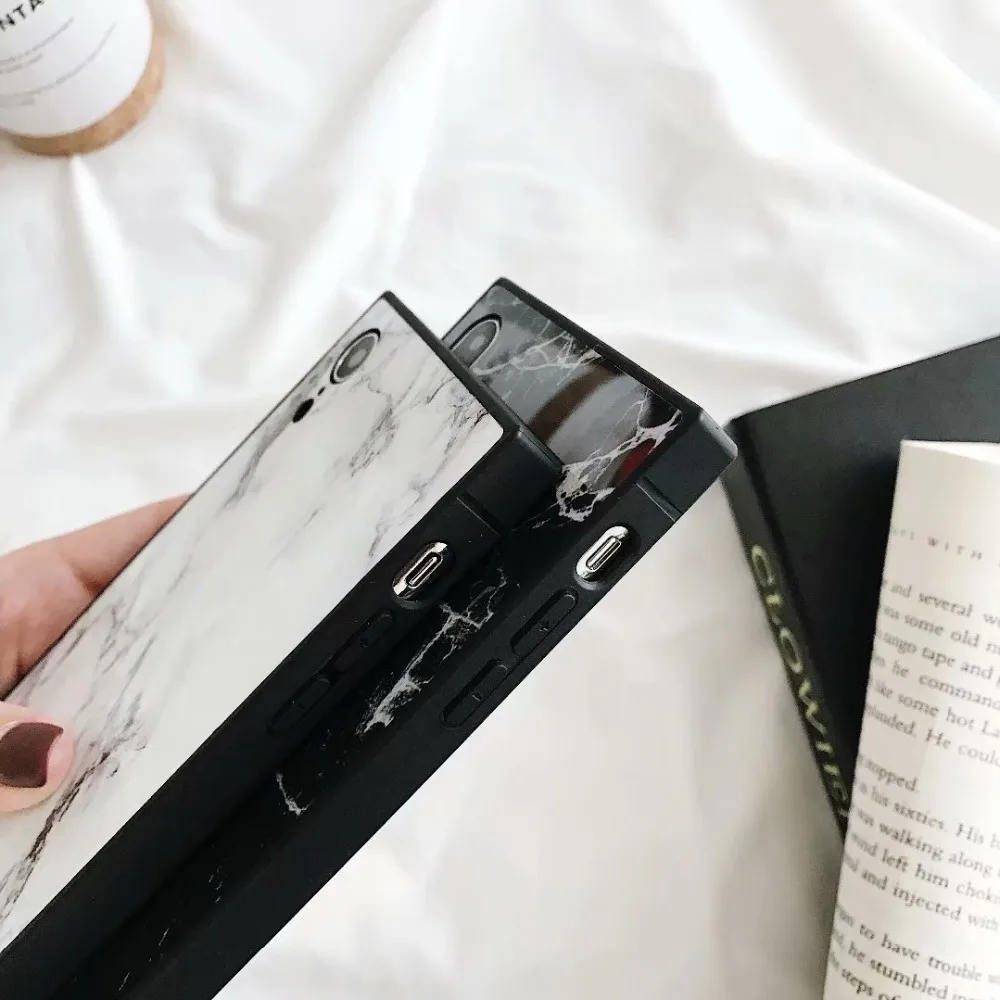 Fashion Marble Pattern Square Case For iPhone 11 Pro Max 6 6S 7 8 Plus 10 Silicone Soft Back Cover X XR XS Coque |
