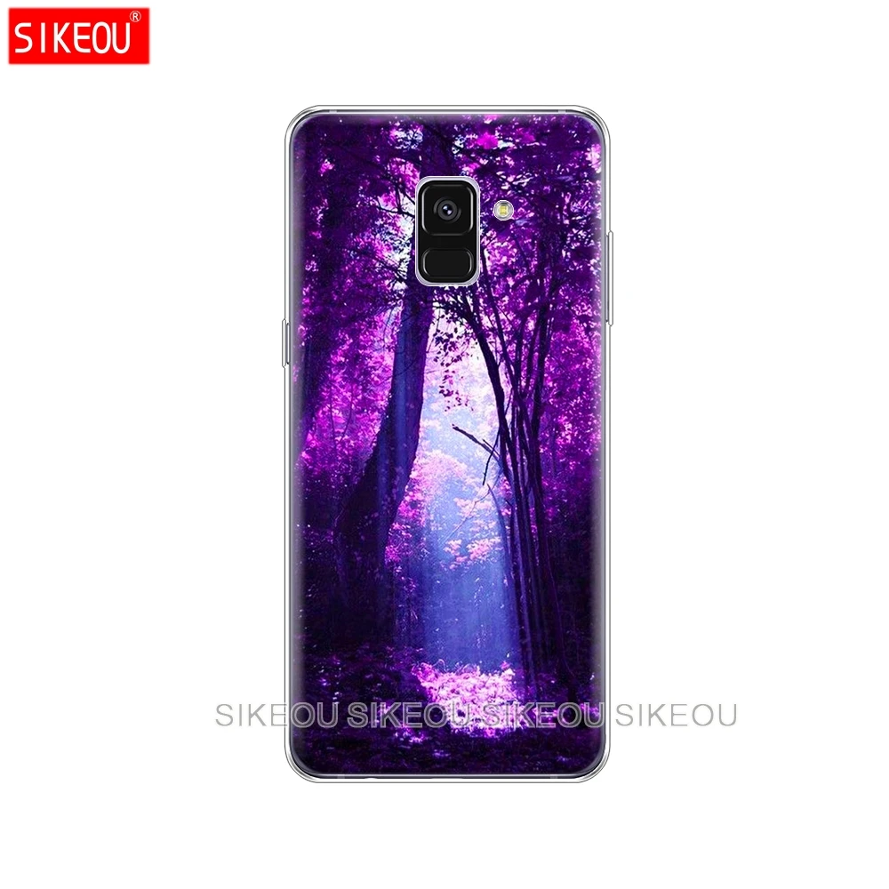 Силиконовый чехол для телефона Samsung Galaxy A6 A8 2018 A3 A310 A5 A510 A7 2016 2017 infinity on purple|Бамперы| |