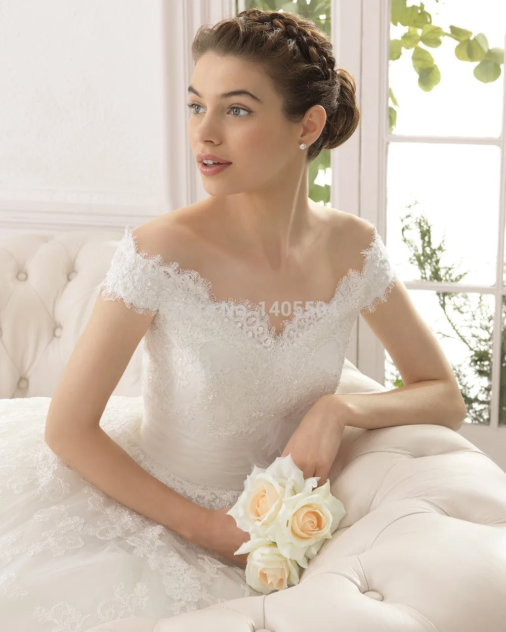8A Line V Neck Beaded Sequin Fold Lace Beading pleats Pleated Backless Bridal Gowns Tulle sheer 2015 New Arrival Homecoming | Свадьбы и