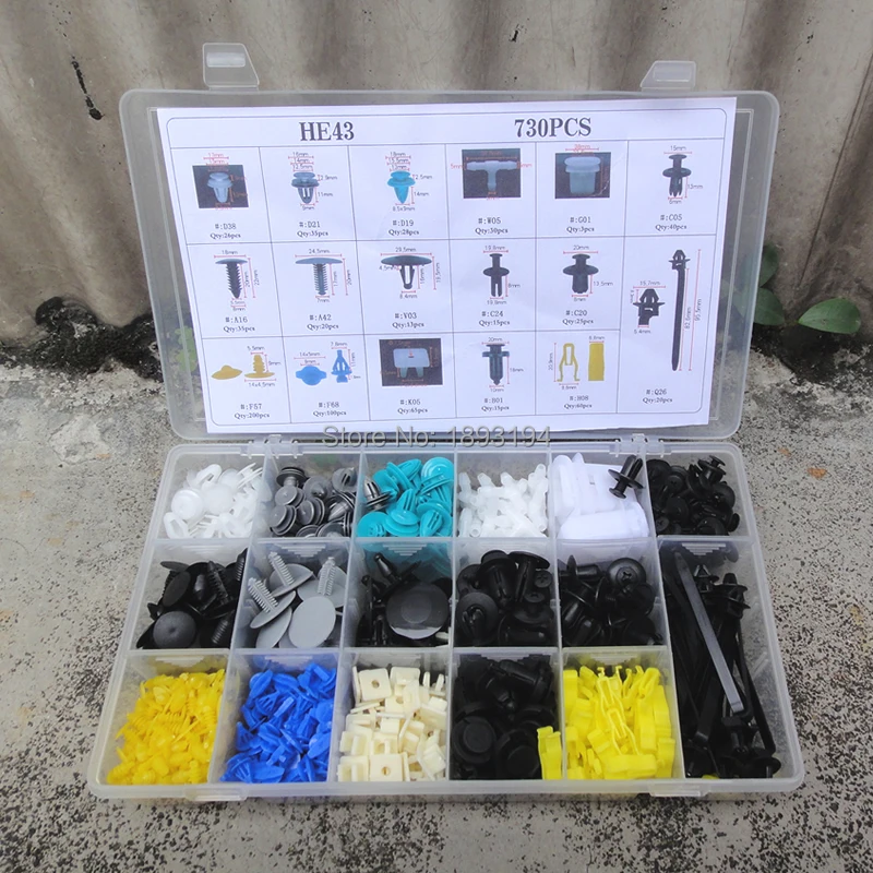 730 шт. хорошее качество пластиковые заклепки крепежи нажимная Шпилька отделка
