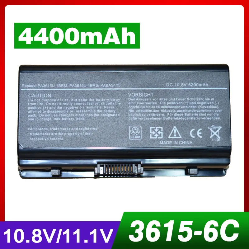 

10.8v/11.1v 4400mAh laptop battery for Toshiba PA3615U-1BRM PA3615U-1BRS PABAS115 For Equium L40 Series Satellite L45-SP2066