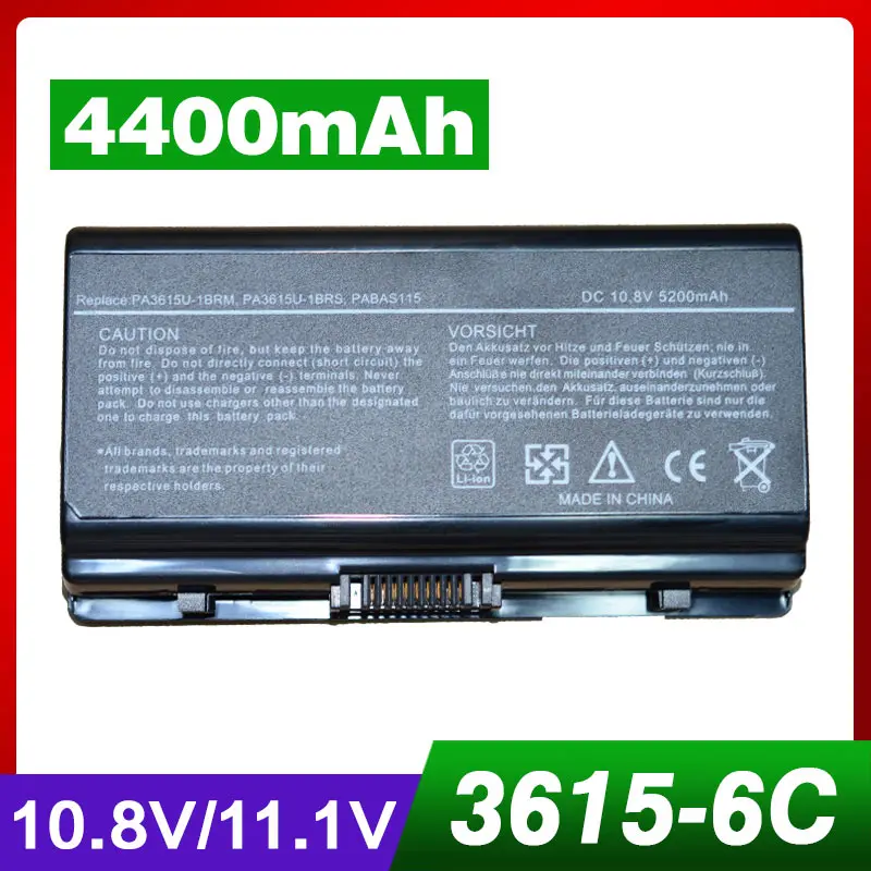 10.8 В/11.1 В 4400 мАч Аккумулятор для ноутбука Toshiba PA3615U-1BRM PA3615U-1BRS PABAS115 equium L40 серии Satellite