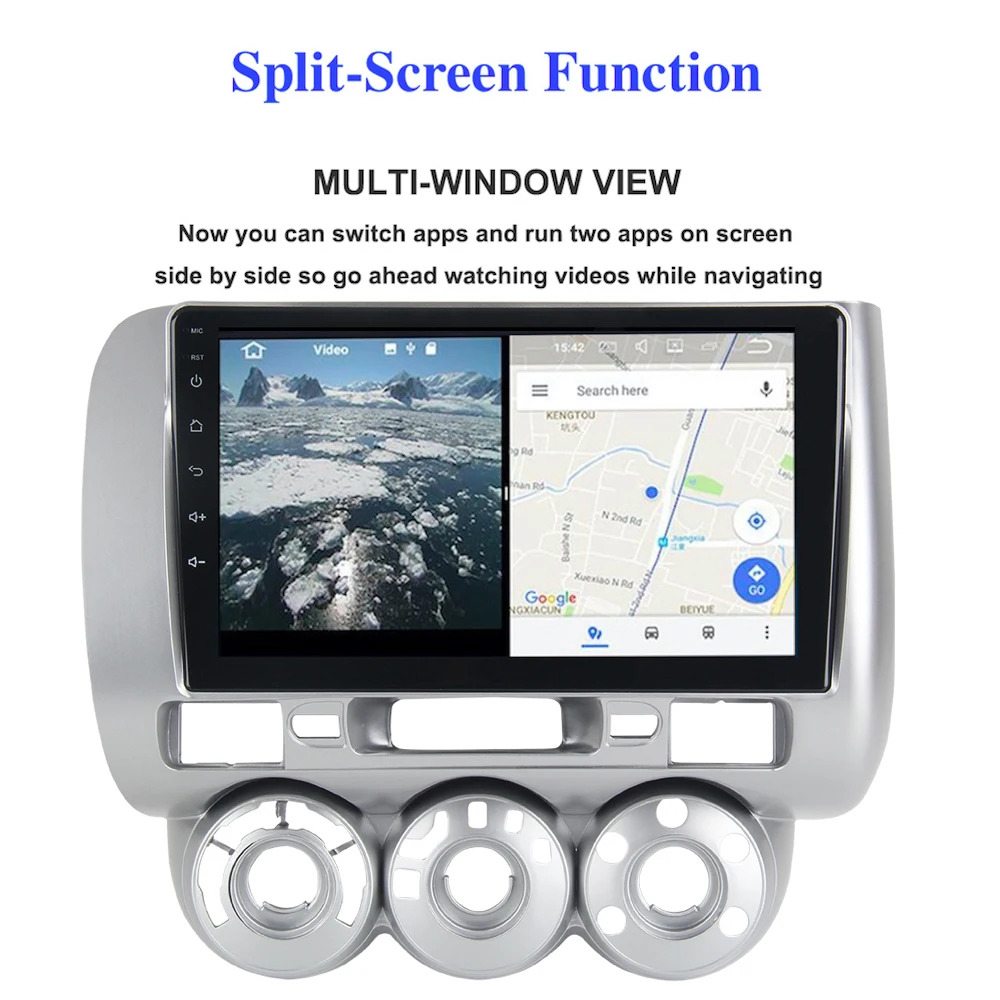 Автомобильная магнитола 1 Din для Honda Jazz Fit Multimedia 2002 2003 2004 2005 2006 2007 2008 Android 9 0 &quotIPS