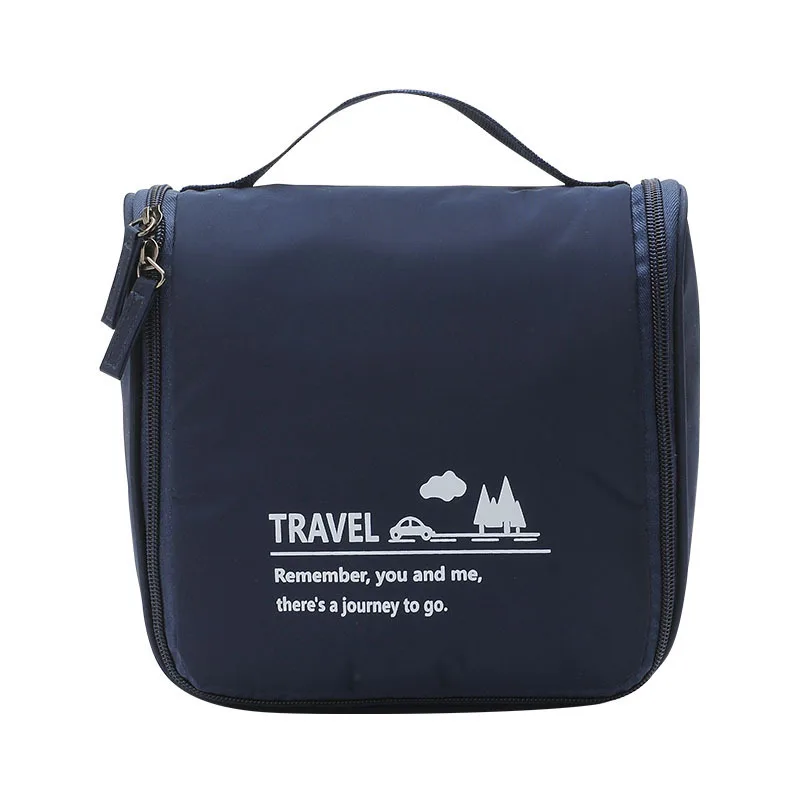 Navy Blue Подвесной комплект туалетных принадлежностей, прозрачная дорожная сумка для хранения, косметичка для переноски, карманы для туалетных принадлежностей для женщин, сумка для мытья, дорожная косметичка для ванной комнаты - Цвет: Navy Blue