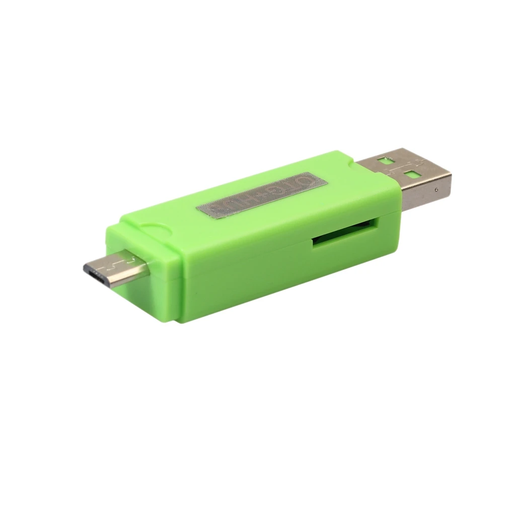 Otg кард-ридер Usb 2,0 концентратор Универсальный Micro-Tf кард-ридер адаптер Соединительный комплект для Android мобильного телефона компьютера - Цвет: Green