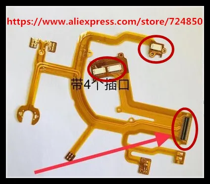 NEW Lens Main Flex Cable For Canon PowerShot G10 G11 G12 Digital Camera Repair Part (With Socket) | Электроника