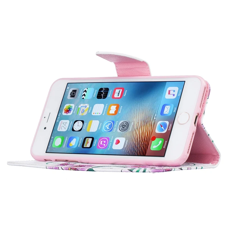 Cute animal flower Campanula Magnetic Flip Leather Phone Case Wallet Stand Cover For Apple iPhone 7 Plus. |
