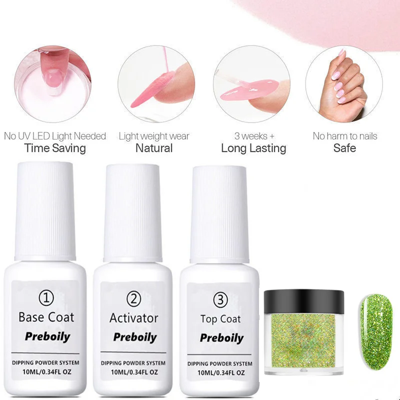 4pcs Set19 4 шт./компл. погружения порошки для ногтей Базовое покрытие градиент французский гвоздь натуральный Цвет голографический блеск для лечения ногтей искусство украшения - Цвет: 4pcs Set19