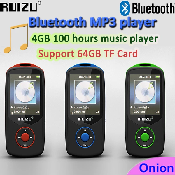 Приходят Bluetooth mp3 плеер с 4 гб ёмкость и 1 8 дюйма экран 100 h fm плейер MP3 музыка плеер|mp3