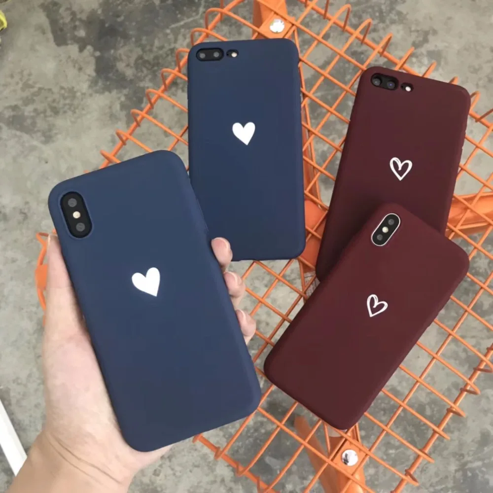Простой чехол для iphone 11 Pro Max XS MAX XR 7 8 6S 6 Plus Мягкий защитный из силикагеля |