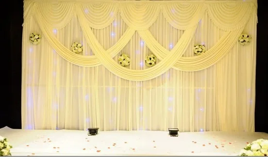 

10ft*20ft (3m*6m width) luxury wedding birthday party decor ice silk stage background backdrop curtain